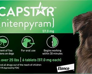 Capstar Flea Tablets for Dogs, 26-125 lbs, 6 count