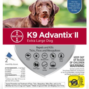 K9 Advantix II Flea, Tick & Mosquito Prevention for Extra Large Dogs, over 55 lbs