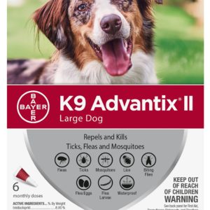 K9 Advantix II Flea, Tick & Mosquito Prevention for Large Dogs, 21-55 lbs