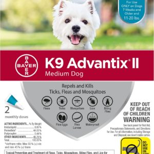 K9 Advantix II Flea, Tick & Mosquito Prevention for Medium Dogs 11-20 lbs​