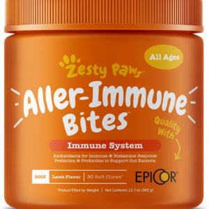 Zesty Paws Aller-Immune Bites Lamb Flavor Immune System Soft Chews Dog Supplement